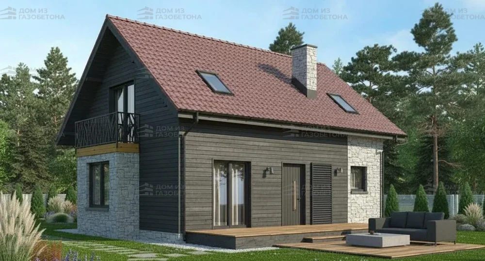 Проект Двухэтажный дом 11 на 11, 140 м2