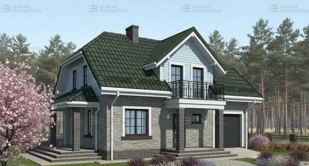 Проект Двухэтажный дом 11 на 9, 135 м2