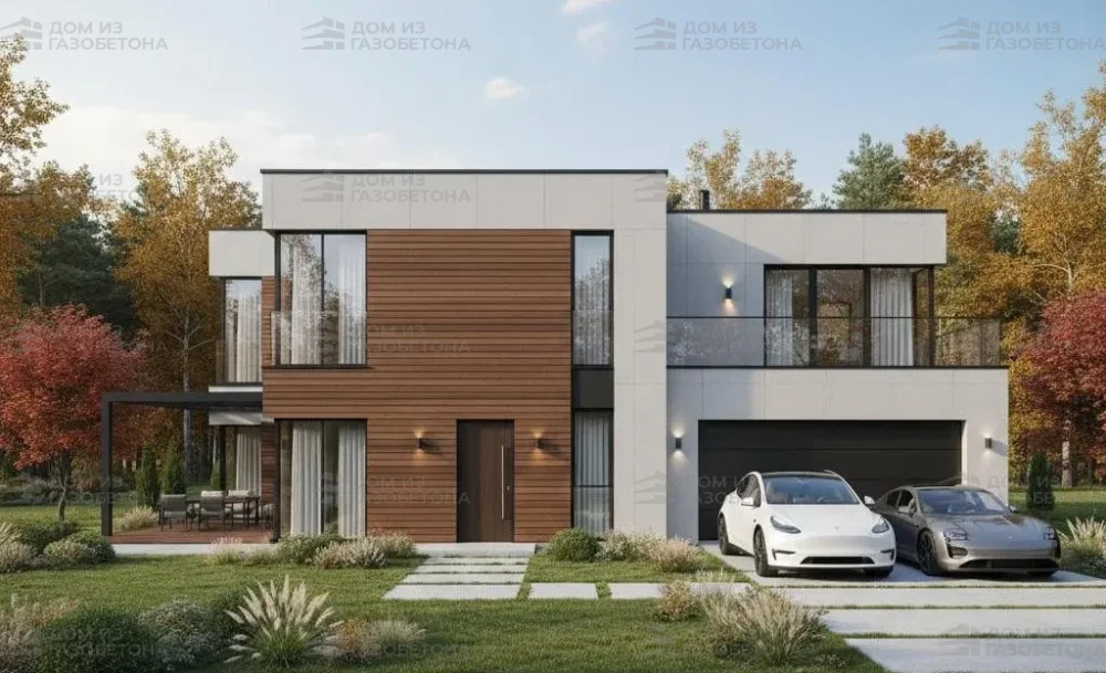 Проект Двухэтажный дом 13 на 13, 270 м2