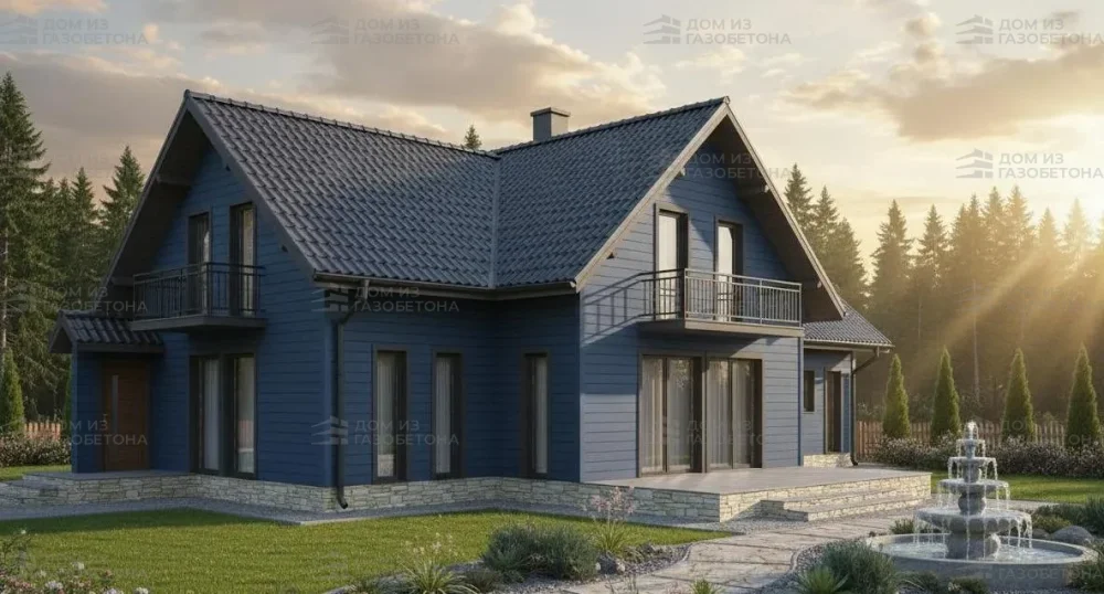 Проект Двухэтажный дом 14 на 12, 178 м2