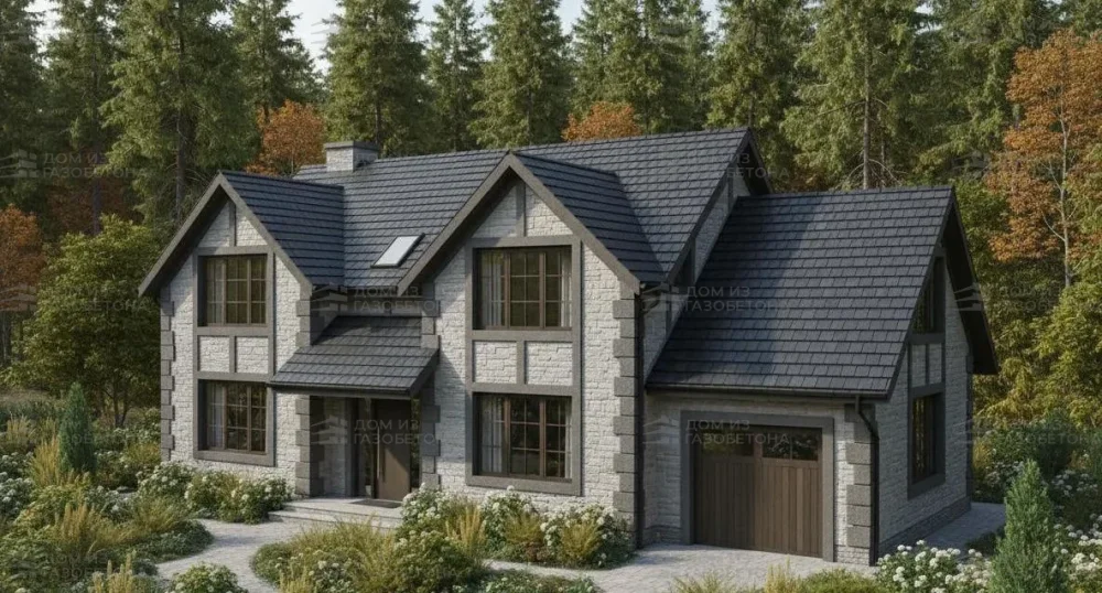 Проект Двухэтажный дом 14 на 8, 154 м2