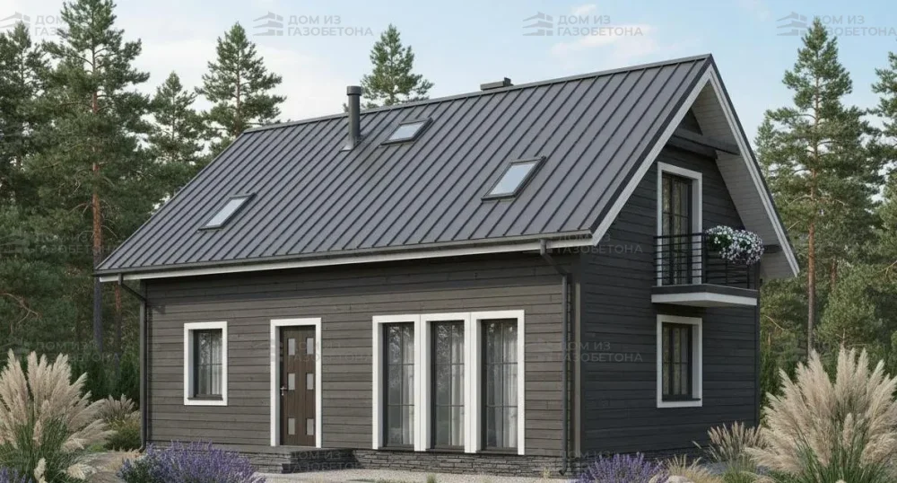 Проект Двухэтажный дом 11 на 8, 107 м2