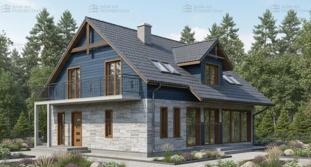 Проект Двухэтажный дом 14 на 11, 201 м2