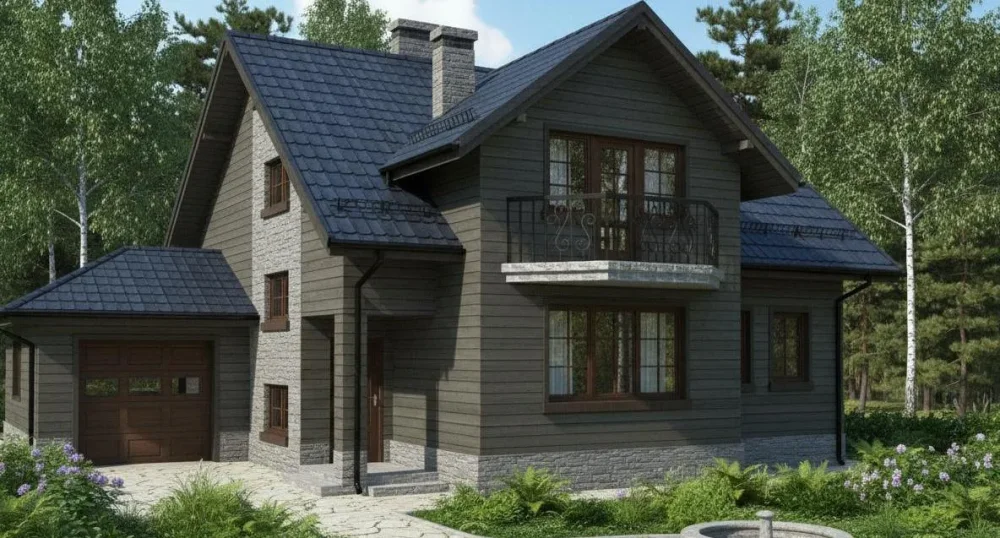 Проект Двухэтажный дом 12 на 11, 197 м2